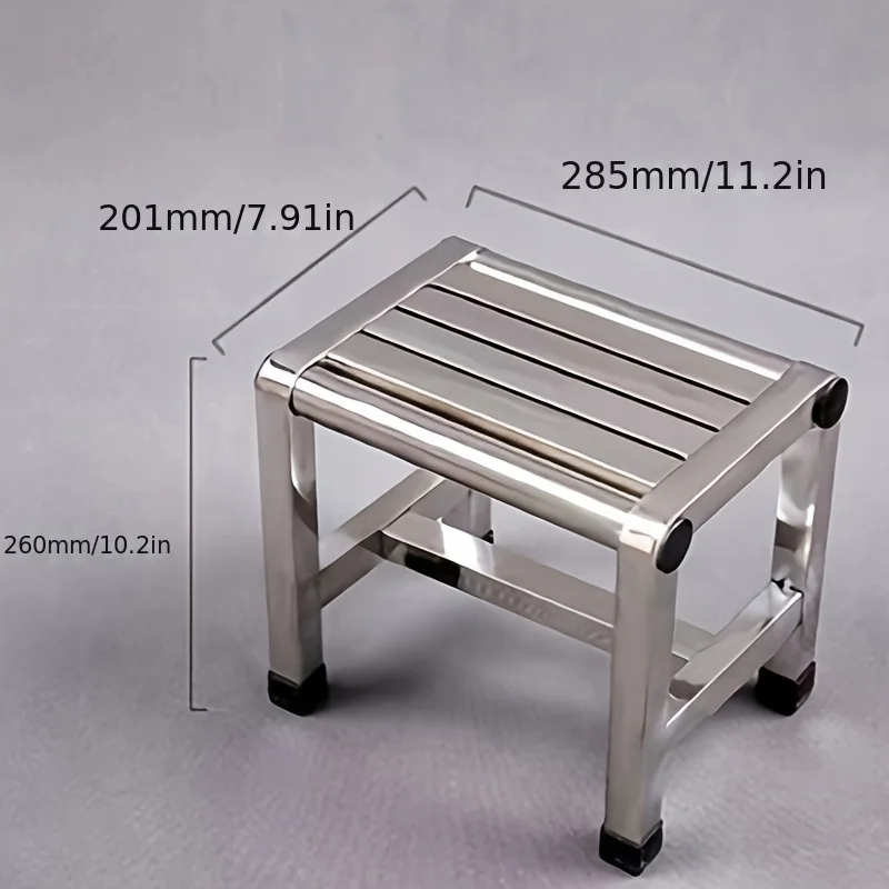 Multi-functional stainless steel square stool waterproof anti-slip thick and durable suitable for indoor and outdoor use portable camping stool