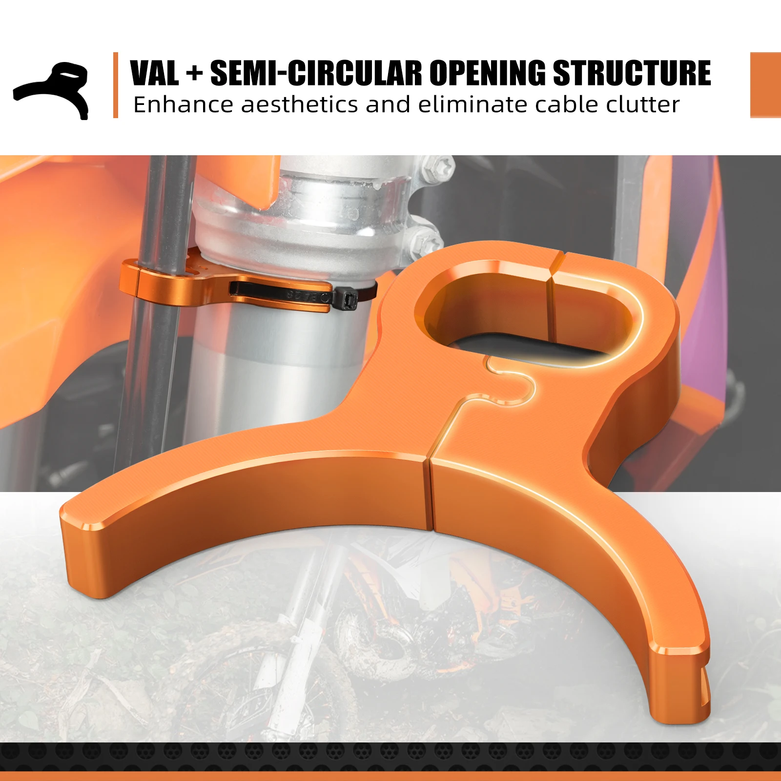 NICECNC Vordere Bremsschlauch-Führungsklemme für KTM 690 Enduro EXC 300 08-26 für Husqvarna 701 Supermoto TE300 GasGas EC300 – Detail 2