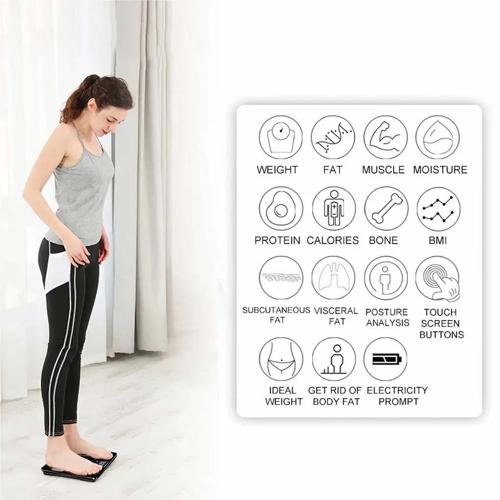 

Digital Weight Scale Rechargeable Voice Assistant Weighing Scales