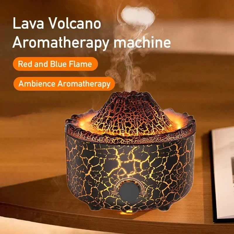 

Lava Volcano Air Humidifiers Essential Oil Diffuser with Ambient Light Essential Oil Diffuser Aroma Diffuser for Bedroom Office