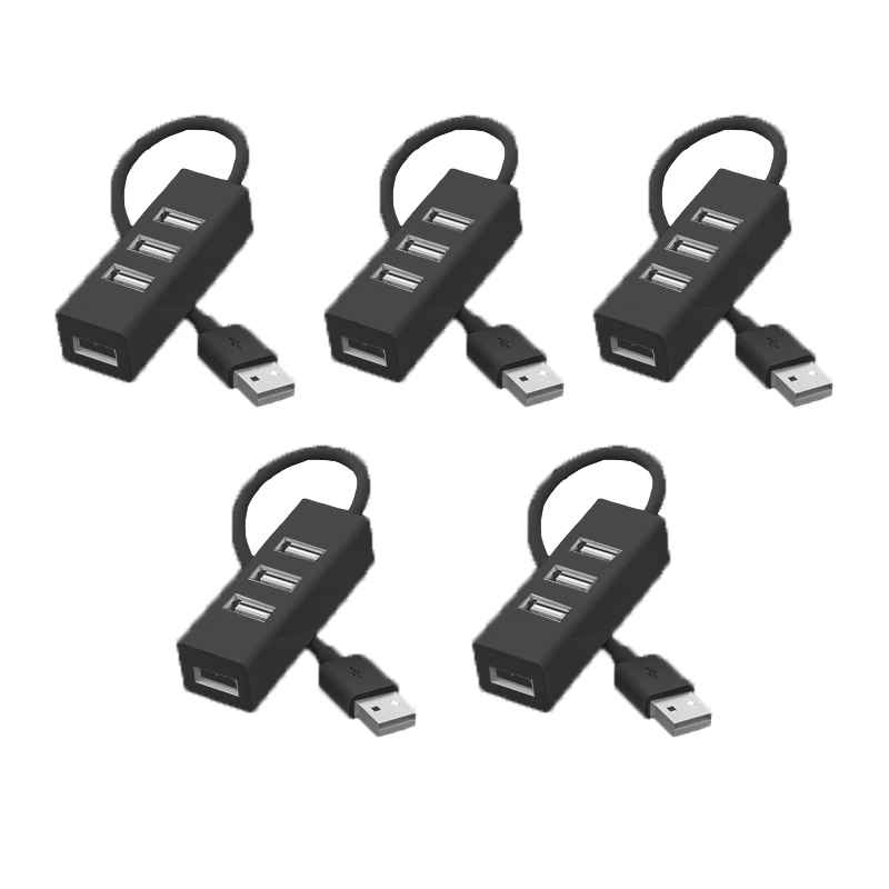 

NEW-5Pcs Hub USB Multi 2,0 Hub USB разветвитель адаптер питания высокая скорость 4 порта все в одном для ПК Windows компьютера аксессуары