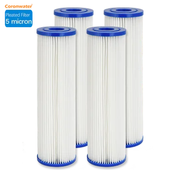 ตลับกรองโพลีเอสเตอร์แบบจีบ Coronwater ตะกอนไหลสูงสําหรับเครื่องกรองน้ํา 2.75 นิ้ว 1