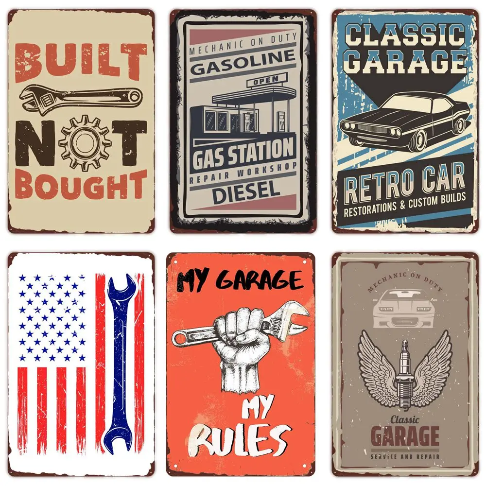 Metal Vintage Garage Signs