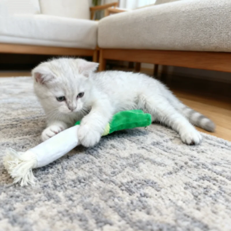 Plush Scallion Chew Toy For Dogs And Cats Interactive Sounding_voghion.com