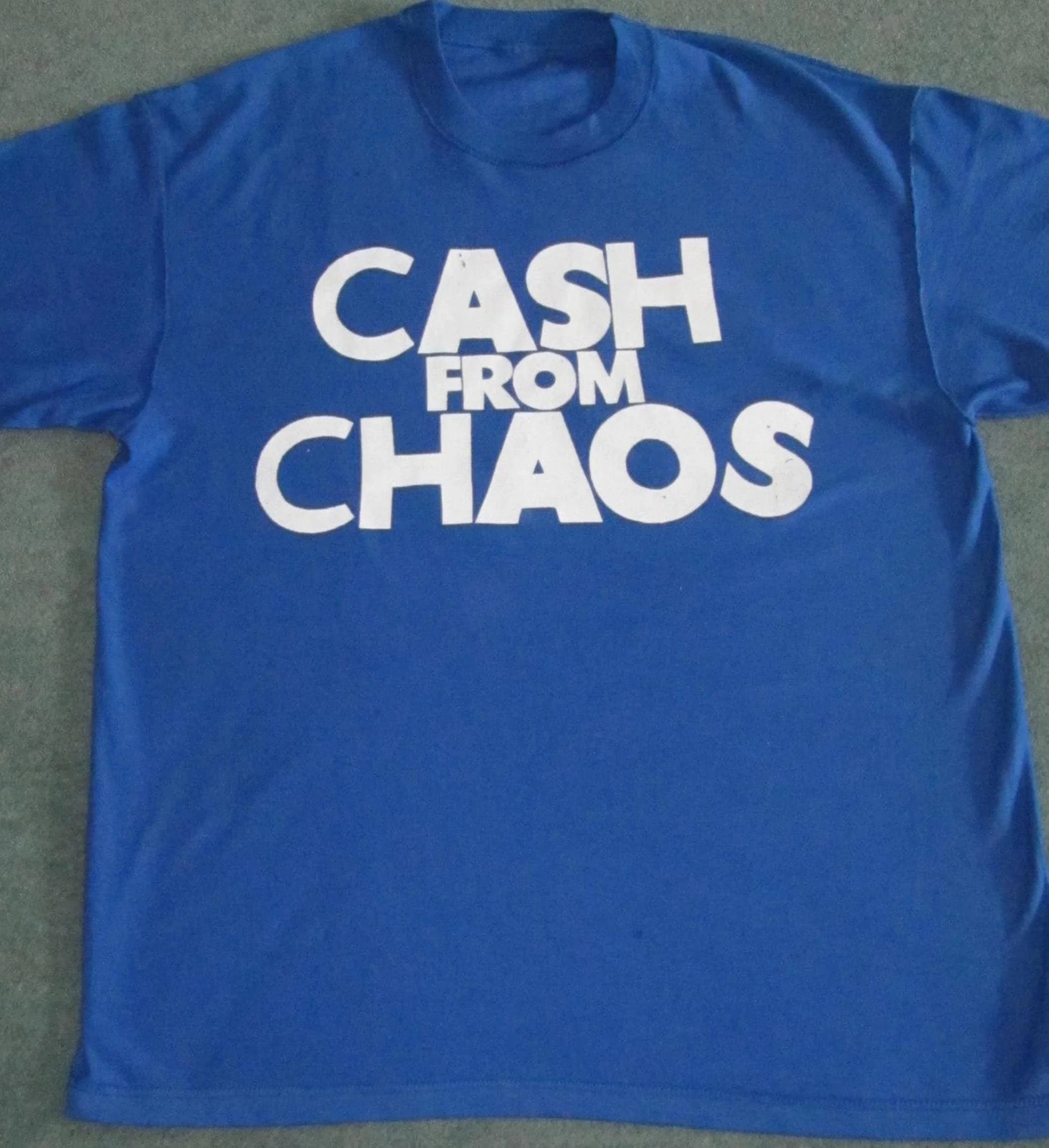 남녀공용 펑크 티셔츠, 카오스 록 롤 스윈들 펑크 매니페스토 블루 셔츠, 모든 사이즈-Xsm -S - L