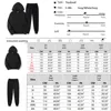 Men Tracksuit 2 Pieces Sets Hooded Sweatshirt +Drawstring Pants Male Hoodies Running Sportswear Men Women Autumn Sportwear 2