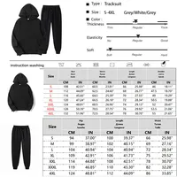 Men Tracksuit 2 Pieces Sets Hooded Sweatshirt +Drawstring Pants Male Hoodies Running Sportswear Men Women Autumn Sportwear 2