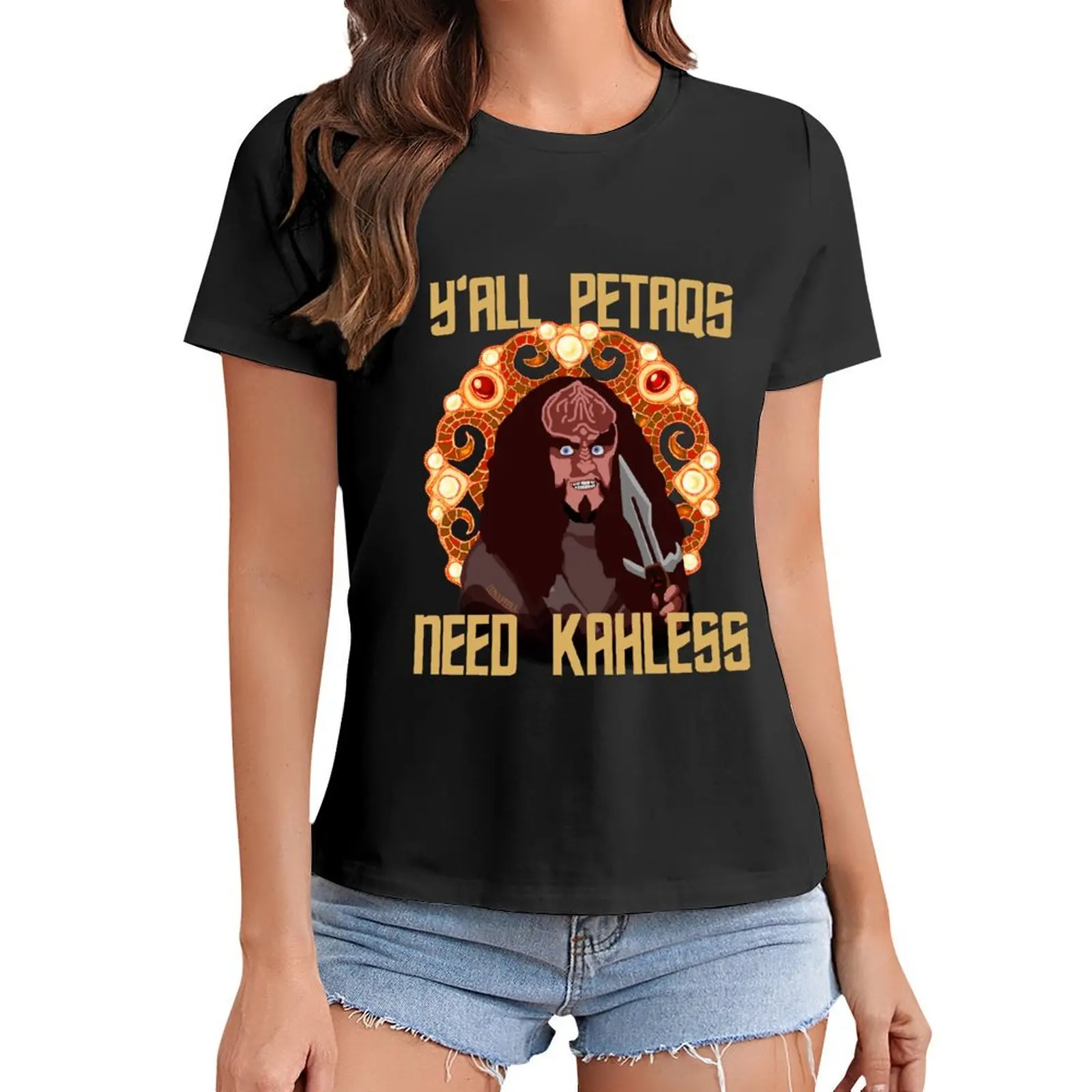 

Y'all PetaQs Need Kahless T-Shirt tops sweat summer blouses woman 2024