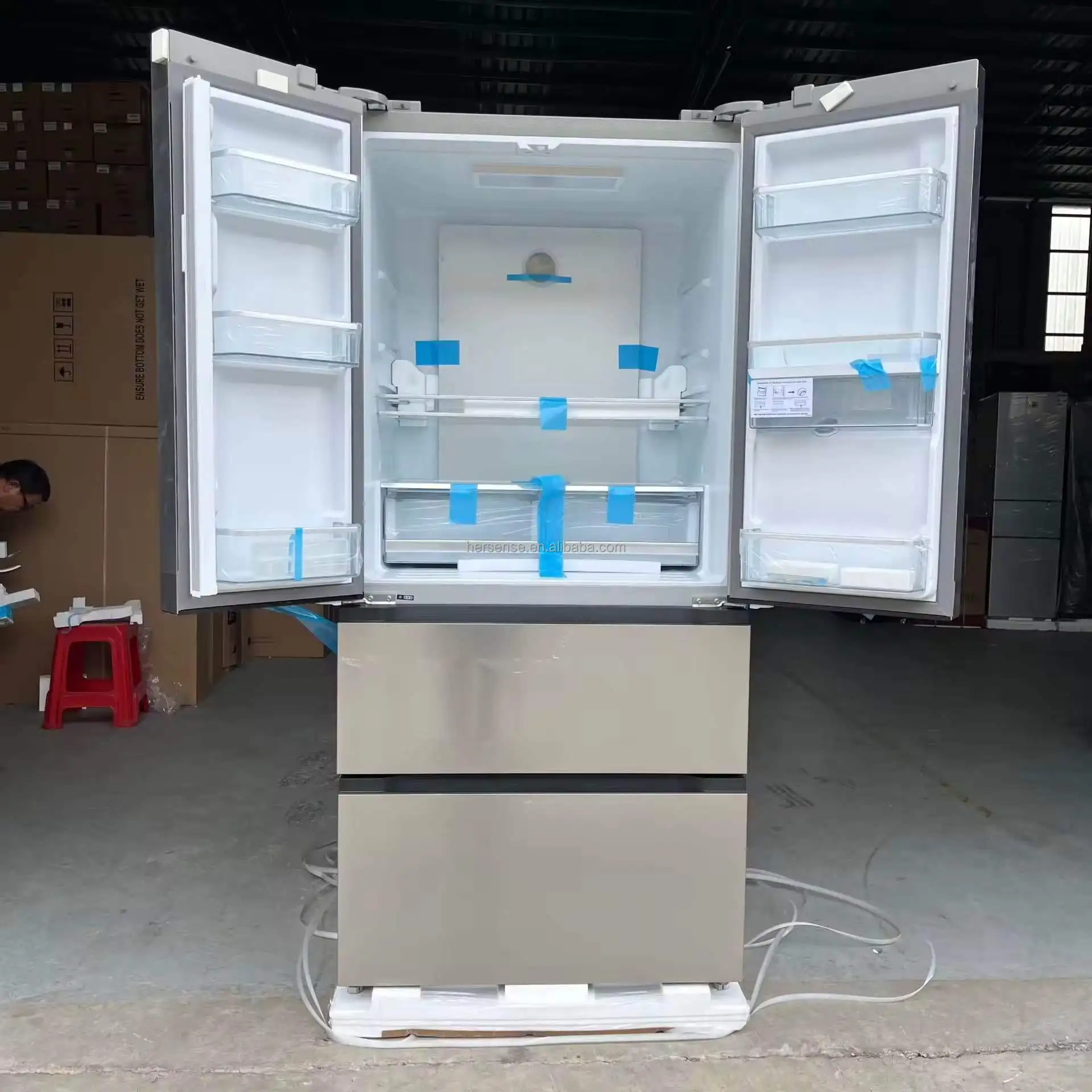 628L French Door Smart Side-by-side Refrigerators 4 Door Fridge Refrigerator and Freezers Home Commercial with ICE Maker