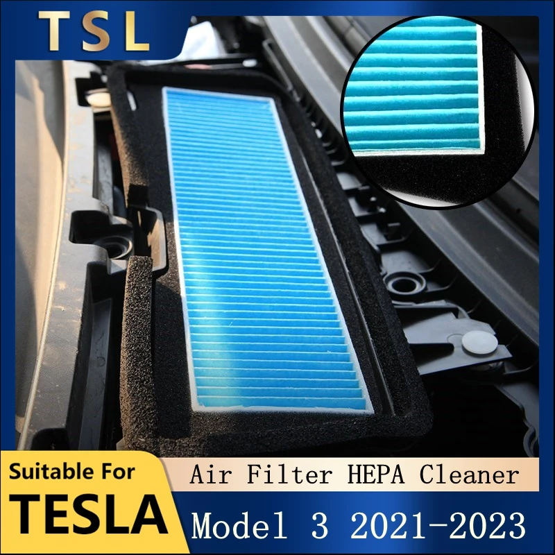 For Tesla Model 3 2021 2022 2023 Air Filter HEPA Cleaner Accessories