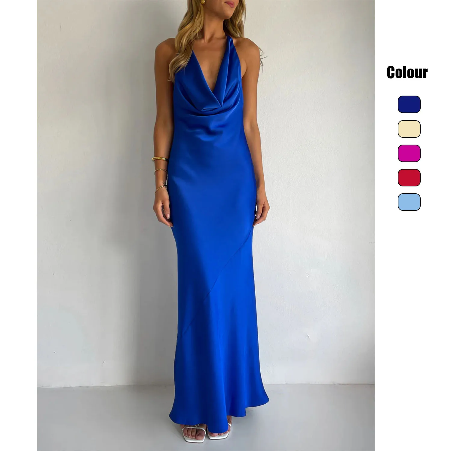 فستان حفلات ميدي بوليستر