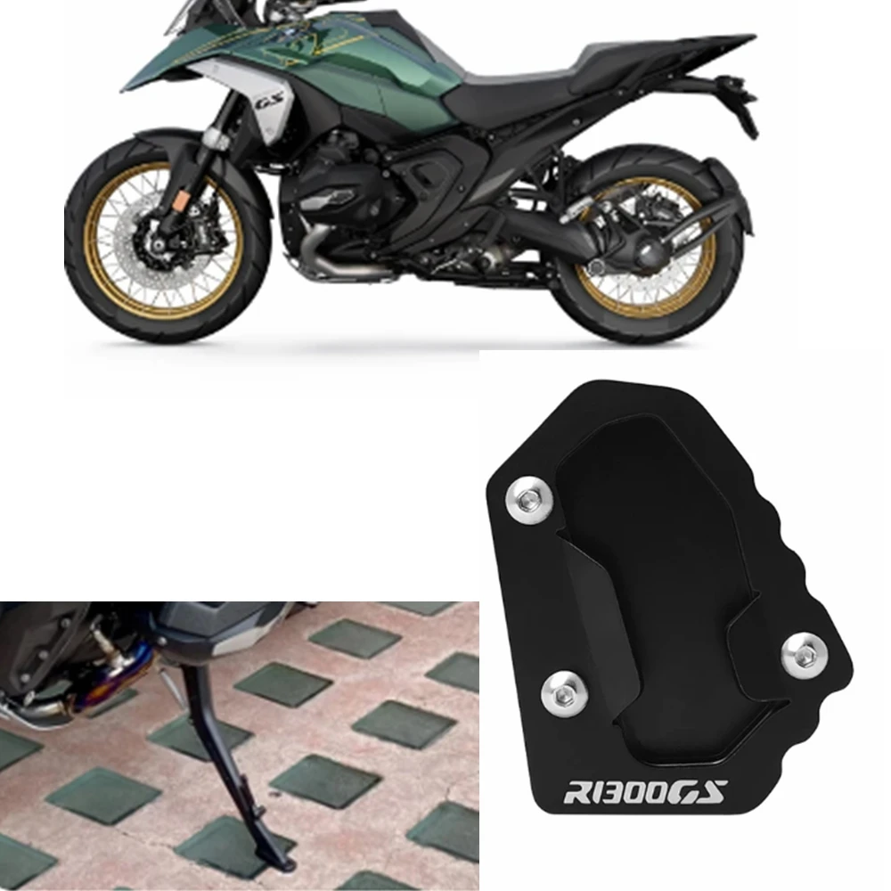 For BMW R1300GS Motorcycle Kickstand Foot R 1300 GS ADV Adventure GS1300 Side Stand Extension Pad Support Plate Motorcycle Kickstand Extender