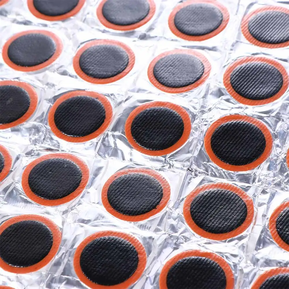48-teiliges professionelles Fahrrad-Patch-Set – vulkanisierendes Reifenreparaturset für MTB- und Rennradschläuche, Notfall-Pannenbefestigung – Detail 1