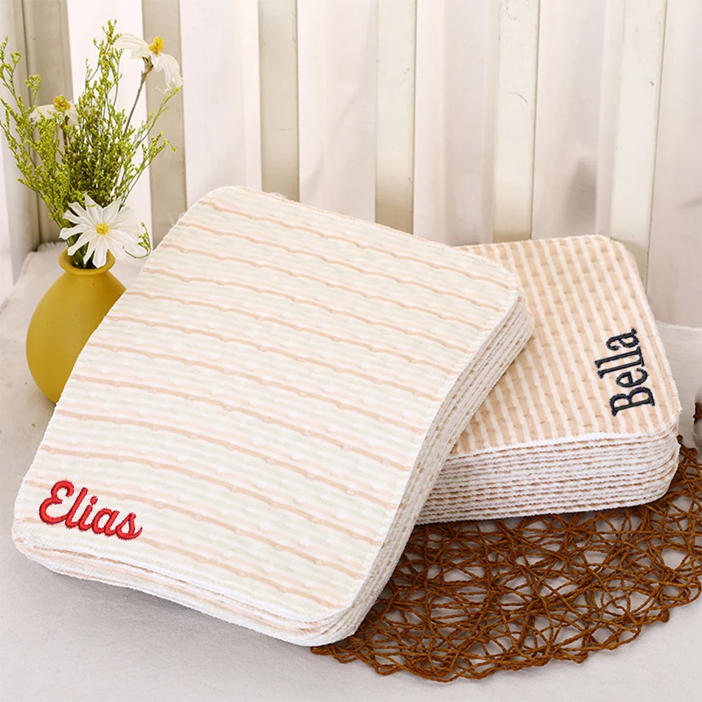 

Personalized Name Embroidered Baby Cotton Diaper Pad Waterproof And Breathable Newborn Leak Proof Diaper Pad Washable