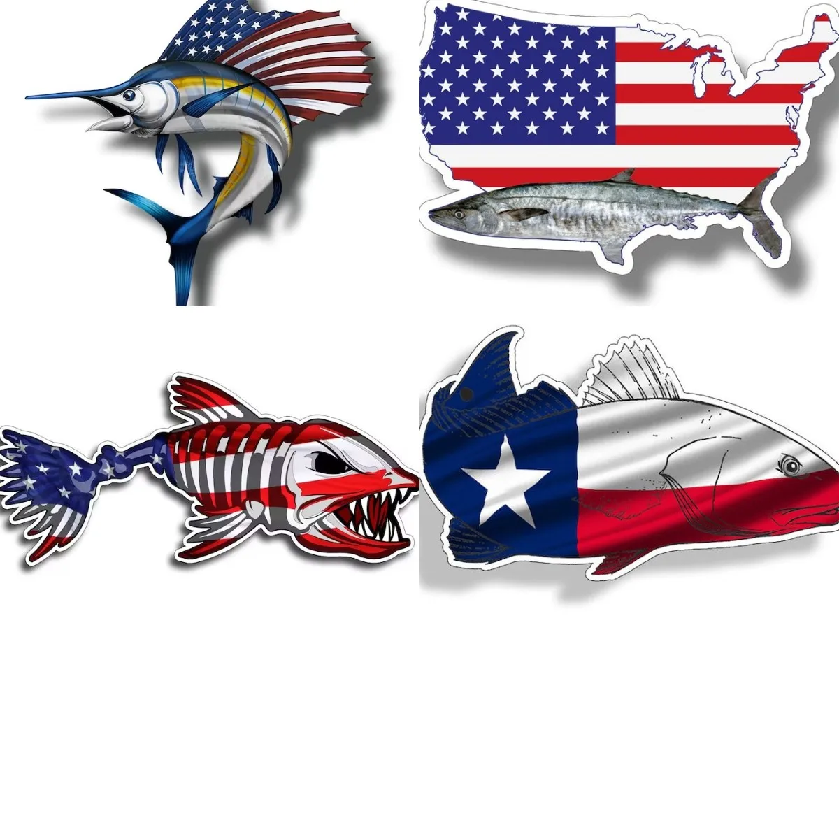 

Bonefish USA Sticker Death Skeleton Decal Angry Vinyl Bone Fish Hydroflask Laptop Vinyl Car Vehicle Window Decal Graphic