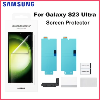 Pellicola Protettiva Originale Samsung Galaxy S23 Ultra per Schermo Frontale in Cristallo Liquido 2 Pezzi Genuino EF-US918