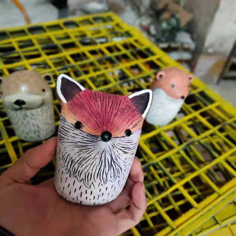 Beautiful Wind Chimes Rustic Animal Wind Chimes Boho Handmade Fox Bear Red Panda Marmot