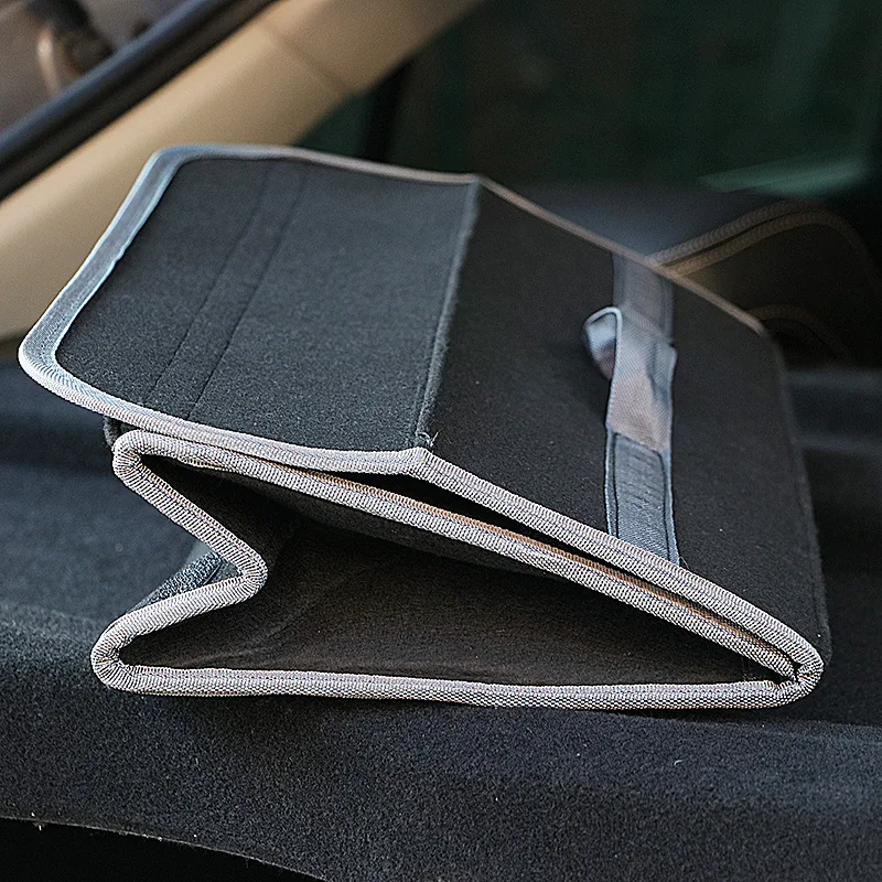 Car Trunk Organizer Soft Felt Storage Box Large Anti Slip Compartment Boot Storage Organizer