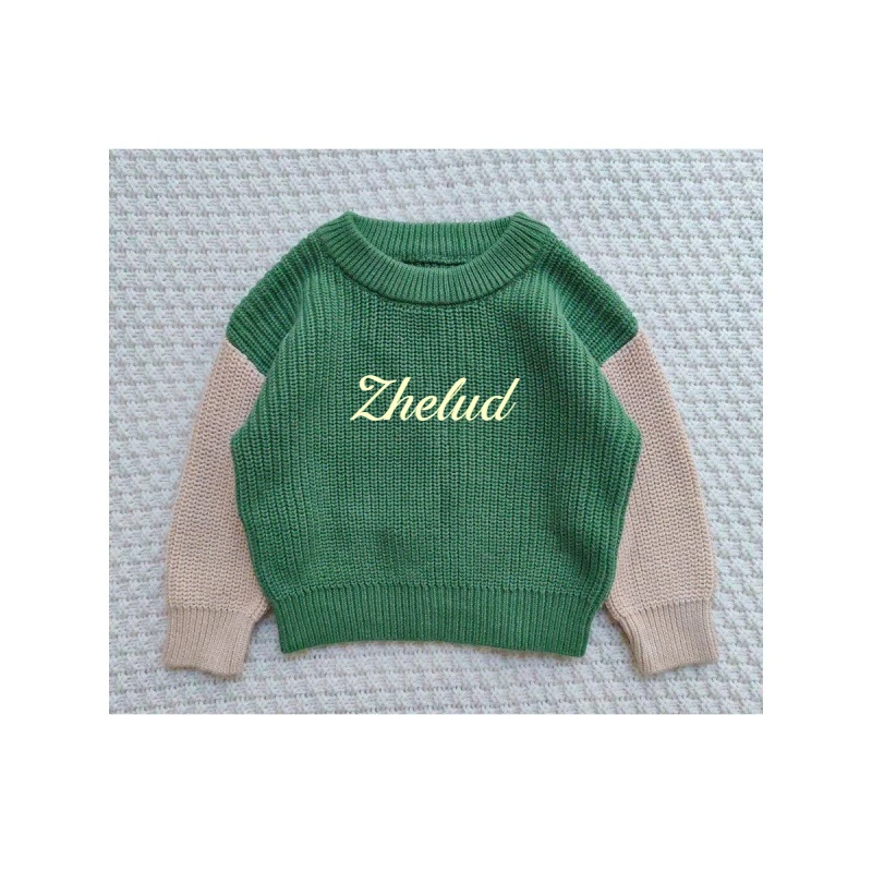 맞춤  이름 겨울 스웨터 남아 여아  의류  니트웨어 면 소재 아동 남아 여아 스..