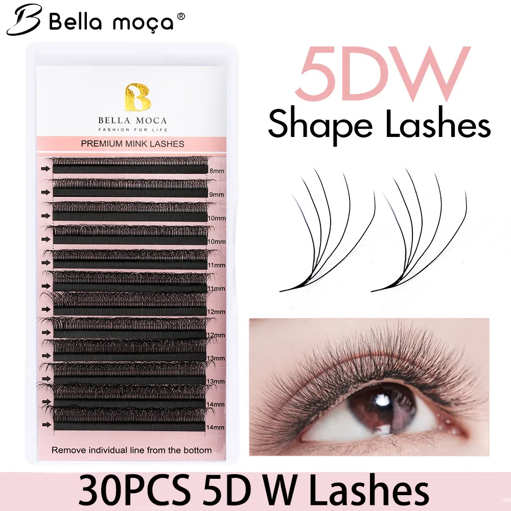 

5D-W Shaped Lashes 30PCS MIX 8-14MM 5DW Lashes 5D W Fake Eyelashes Extension 5D Cilia Brazilian Cilia Natural False Eyelashes