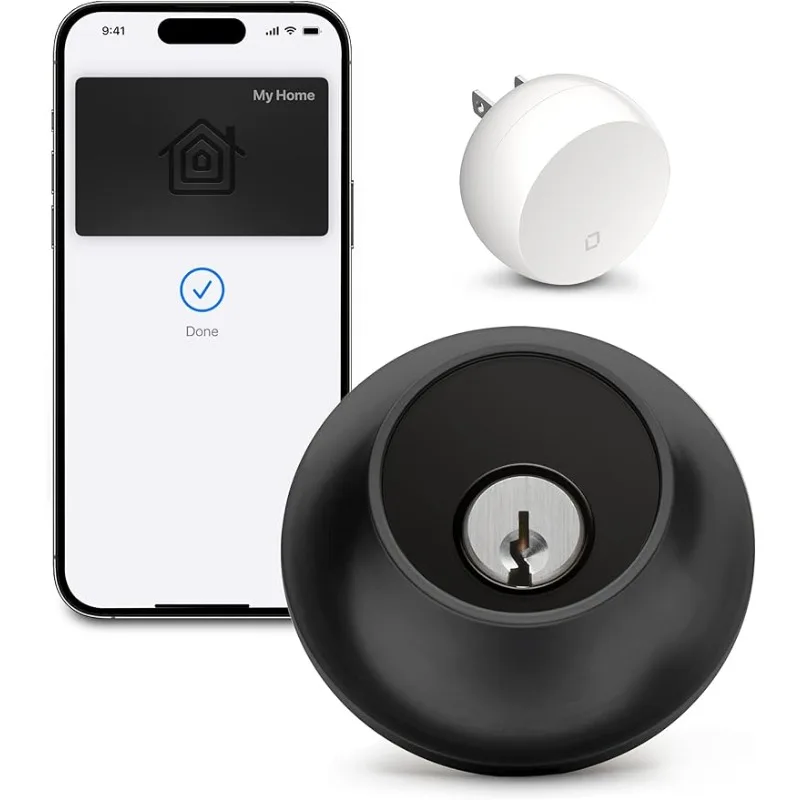 

Lock+ Connect Wi-Fi Smart Lock Plus Apple Home Keys - Remotely Control from Anywhere - Includes Key Cards - Works with iOS