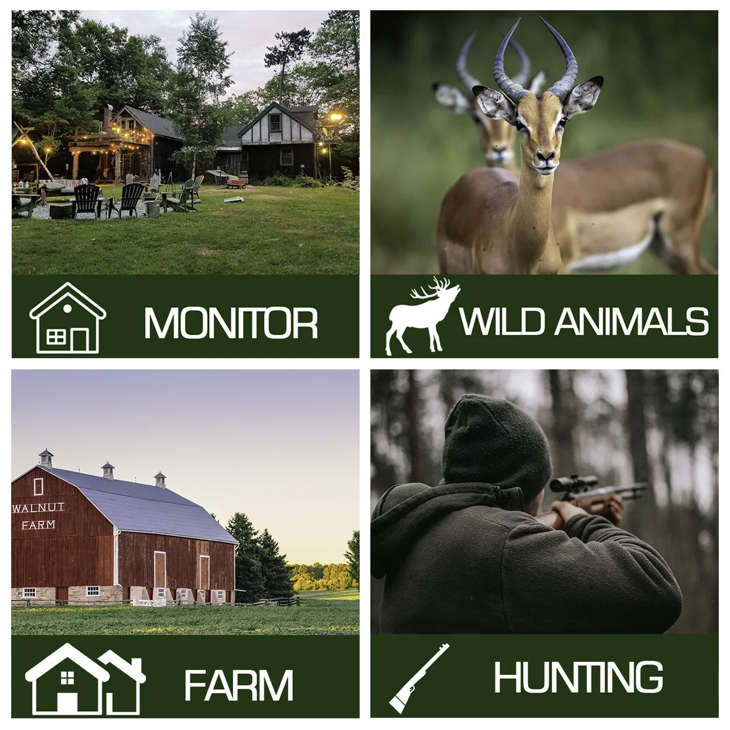 4G HD Live Show Night Vision Trap Game Camera Cellulare Dual Lens Wildlife Hunting Trail Camera with TF Card 36MP 4K Video
