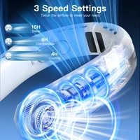 Leaveless Neck Hanging Fan Outdoor Portable Cooling Neck Fan Digital Display Charging Silent Foldable Neck Hanging Fan 3