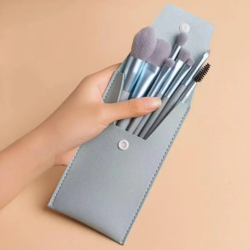 Set di 8 mini pennelli per il trucco NewFace.Beauty - Set di strumenti per il trucco portatili con setole morbide per principianti - immagine 4