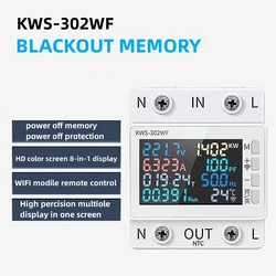 Smart WiFi Power Meter with Voltage Protection and Monitoring Relay (KWS - 302WF)