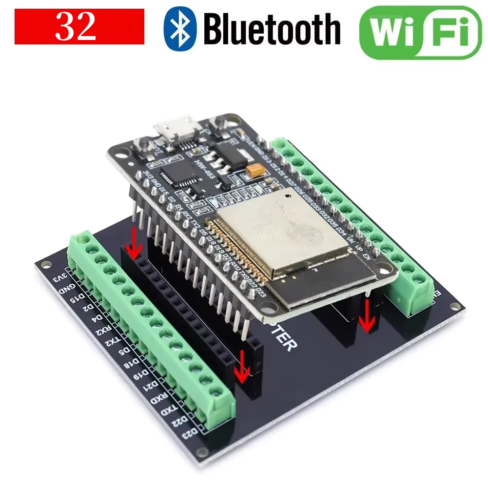 บอร์ดพัฒนา NodeMCU-32S โมดูลไร้สาย บลูทูธ 32S