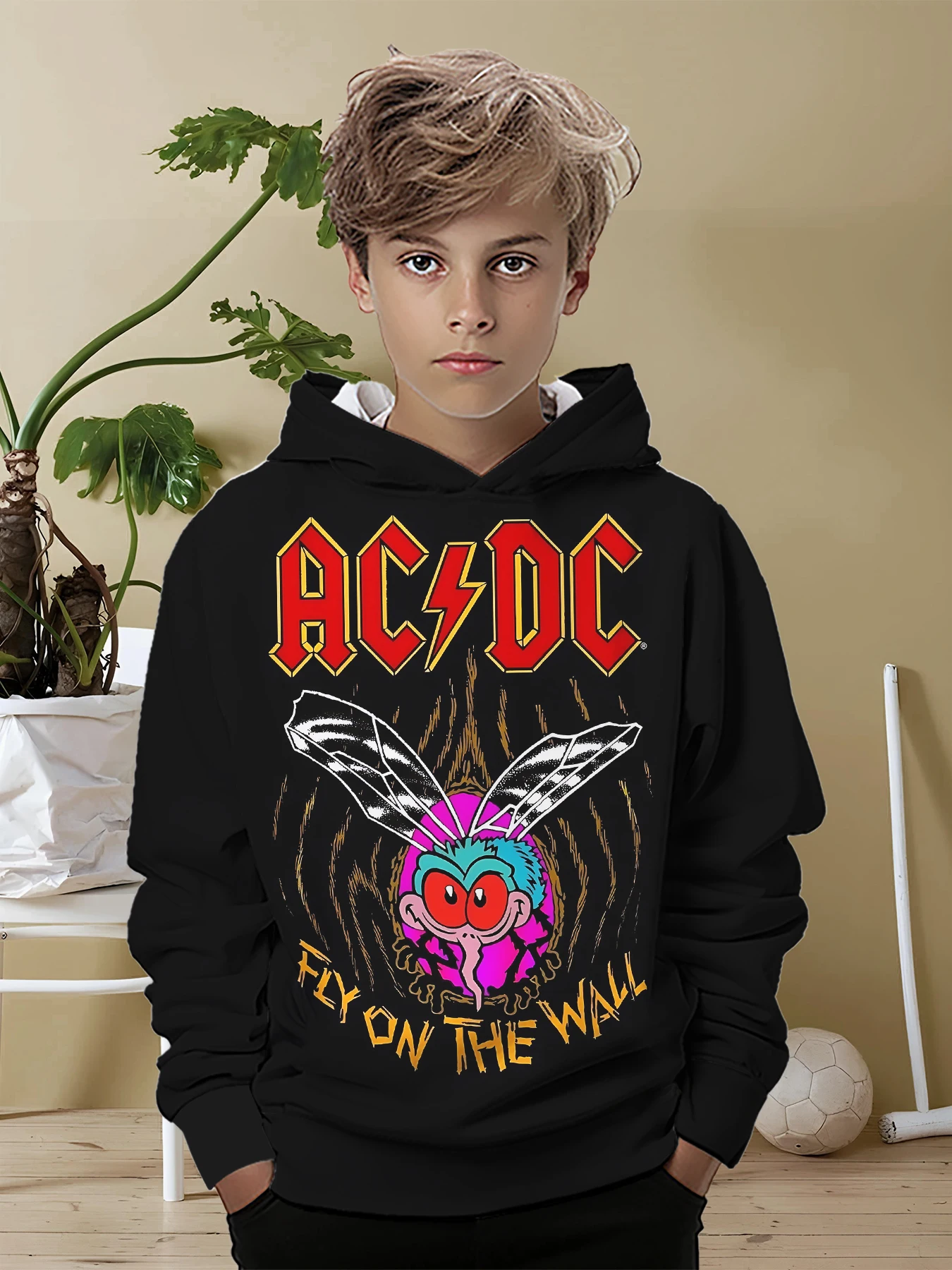 AC-DC Rock Band 3D Print All Seasons Children Casual Sweatshirt Cool Pullover Tops Unisex Clothes Boy Girl Hoodies 3