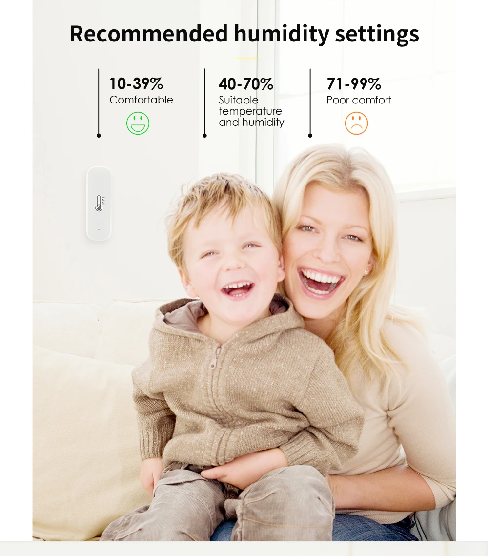 Description Picture 5 of itemTuya Zigbee / WiFi Smart Temperature Humidity Sensor Indoor Hygrometer APP Remote Monitor Var Smart Life Works With Alexa Google