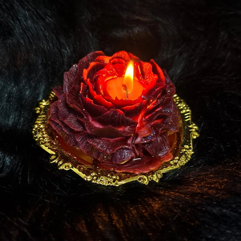 Sexy Low Temperature Candles Gilding40DegreesmPeony Rose Flow Heart Sandwich Wax Drip Adult Sex Training Props