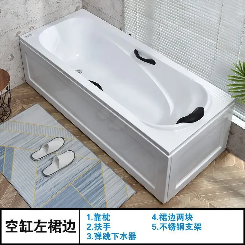 Thickened acrylic bathtub Small apartment Adult Surfing massage Constant temperature heating Smart