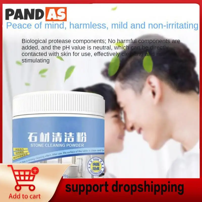 Hot White Powder Kitchen Cleaning Agent 200g 7x6x6cm Oil Stain Remover All-purpose Purified Granite Stone Stain Remover Easily
