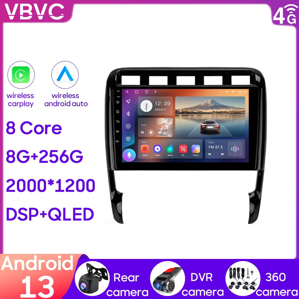 

For Porsche Cayenne I 1 9PA 2002 - 2010 Car Android Head Unit Radio Multimedia Navigation GPS Carplay Stereo Video Player 4G