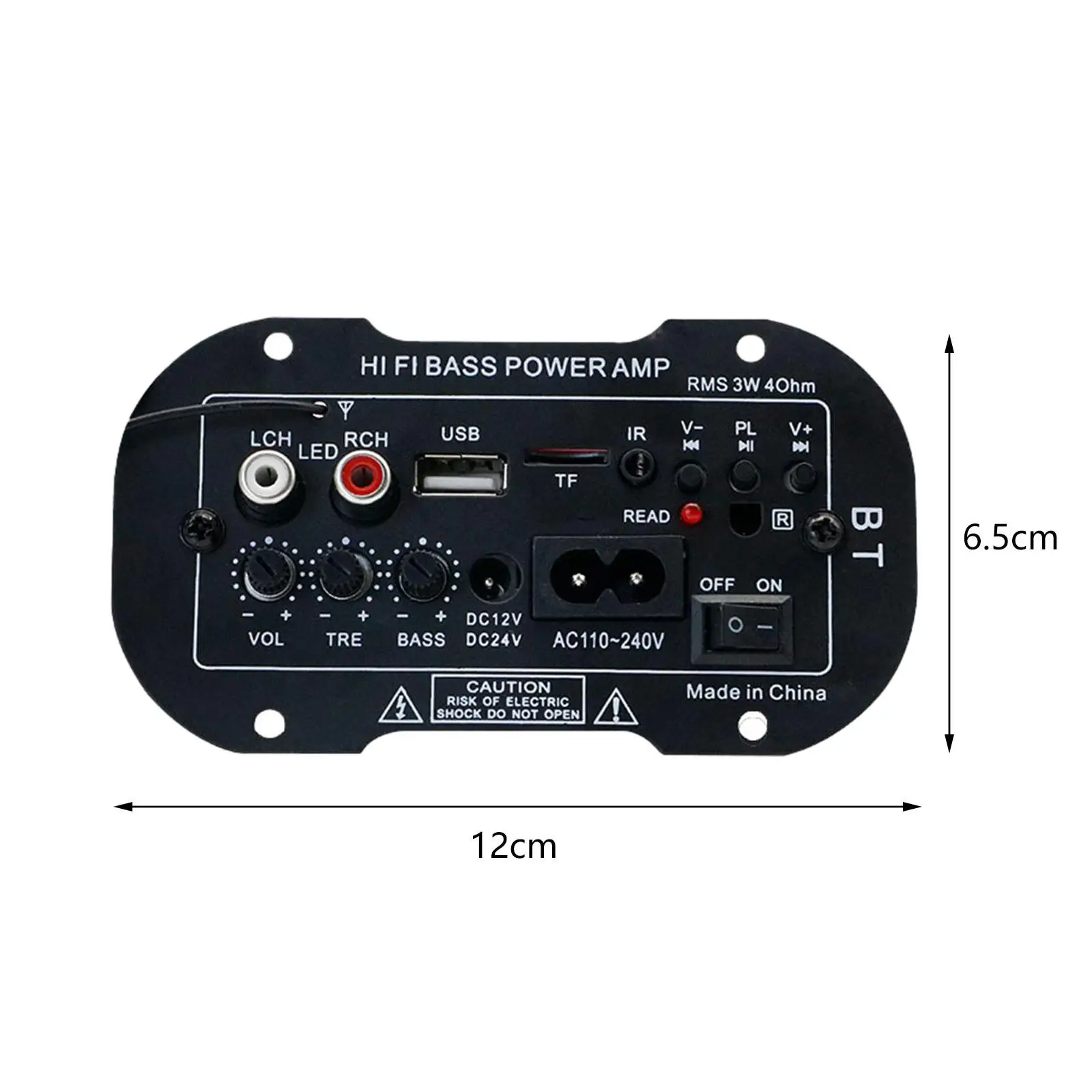 Amplifier Board EU Adapter High Power USB Bass Universal Multifunction with Speaker Stereo Amplifier for Store Home Theater Car