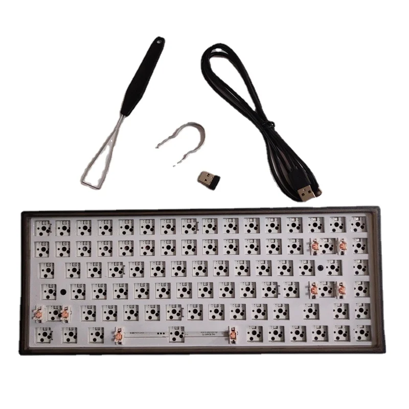 

3 Modes Mechanical Keyboard Kit 84 keys HOTSWAP RGB PCB Clear Case