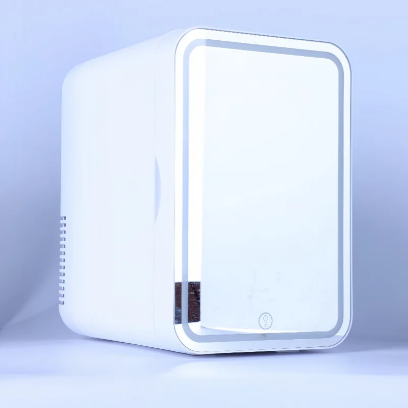 5 in 1 8L Mini Refrigerator cooling and heating ,Cosmetic mirror with LED Light For Makeup Skincare 110V220V for Home and Car