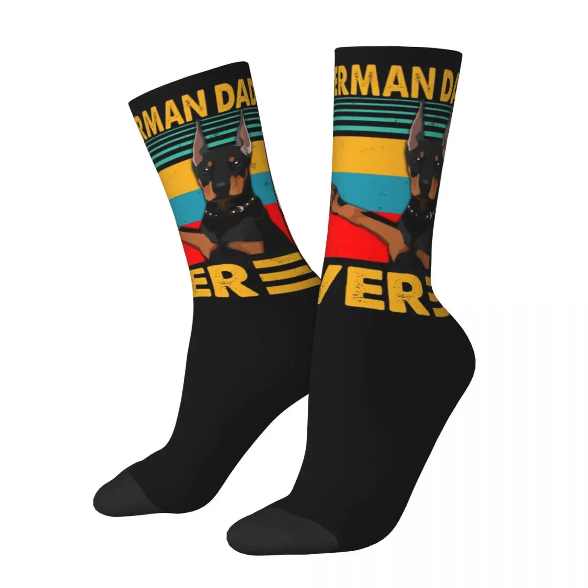 

Hip Hop Best Doberman Dad Ever Gift Doberman Dad Gift Doberman Dog Lover Crazy Men's Compression Sock Doberman Dad Dog Crew Sock