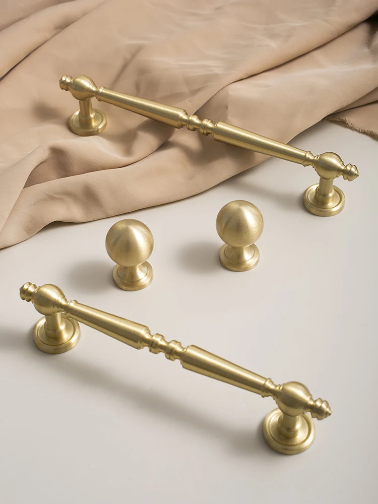Cozinha Vintage Armário Handle Solid Brass Cabinet Puxar Armário de Cozinha Alças Móveis Handle & Knob