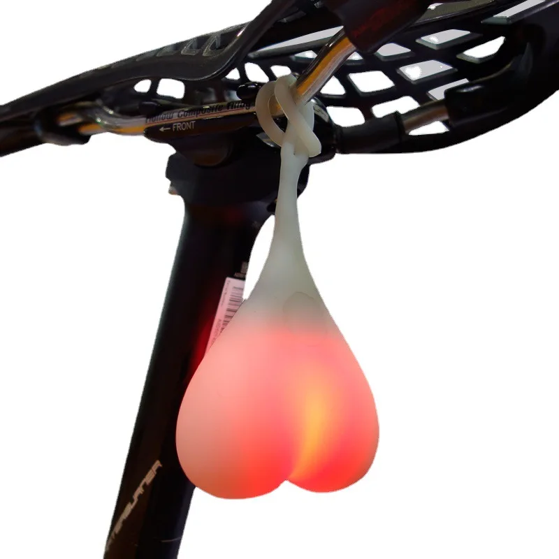 

Bicycle Back Rear Tail LED Light Silicone Bike Bicycle Back Rear Tail Cycling LED Light Heart Ball Egg Lamp Bicycle Accessories
