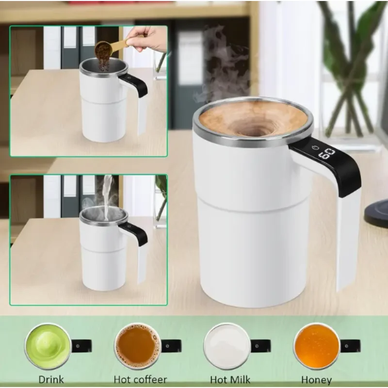 Portable USB Milk Frother, 304 Stainless Steel Handheld Foam Maker for Lattes, Cappuccino, Hot Chocolate, Mocha, Coffee Mixer, F 4