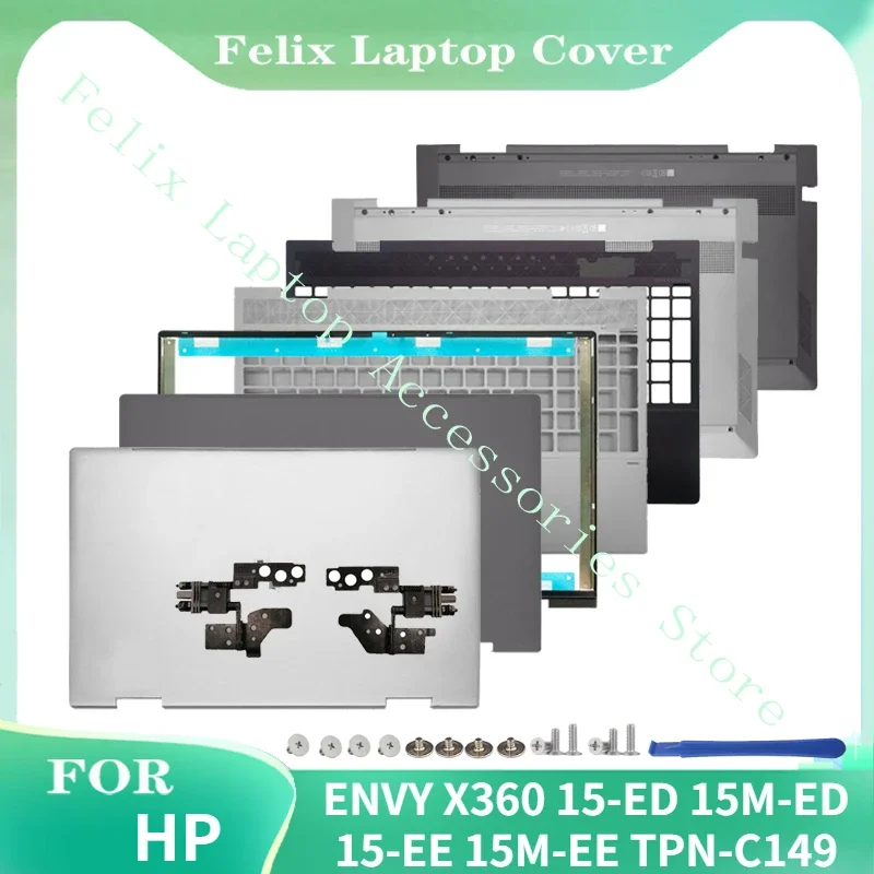 

New For HP ENVY x360 15-ED 15M-ED 15-EE 15M-EE TPN-C149 LCD Back Cover Bezel Palmrest Bottom Case L93203-001 Integration Version