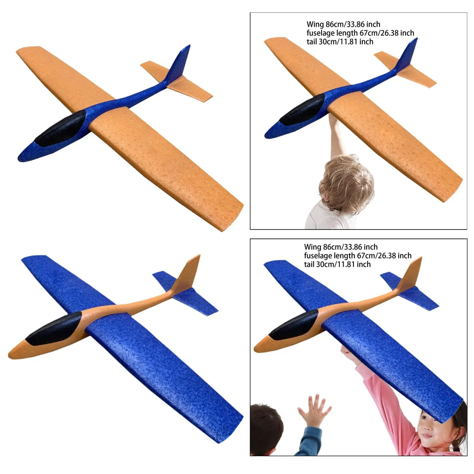 Planeador RC 86cm Espuma EPP Lanzamiento Manual Juguete Volador