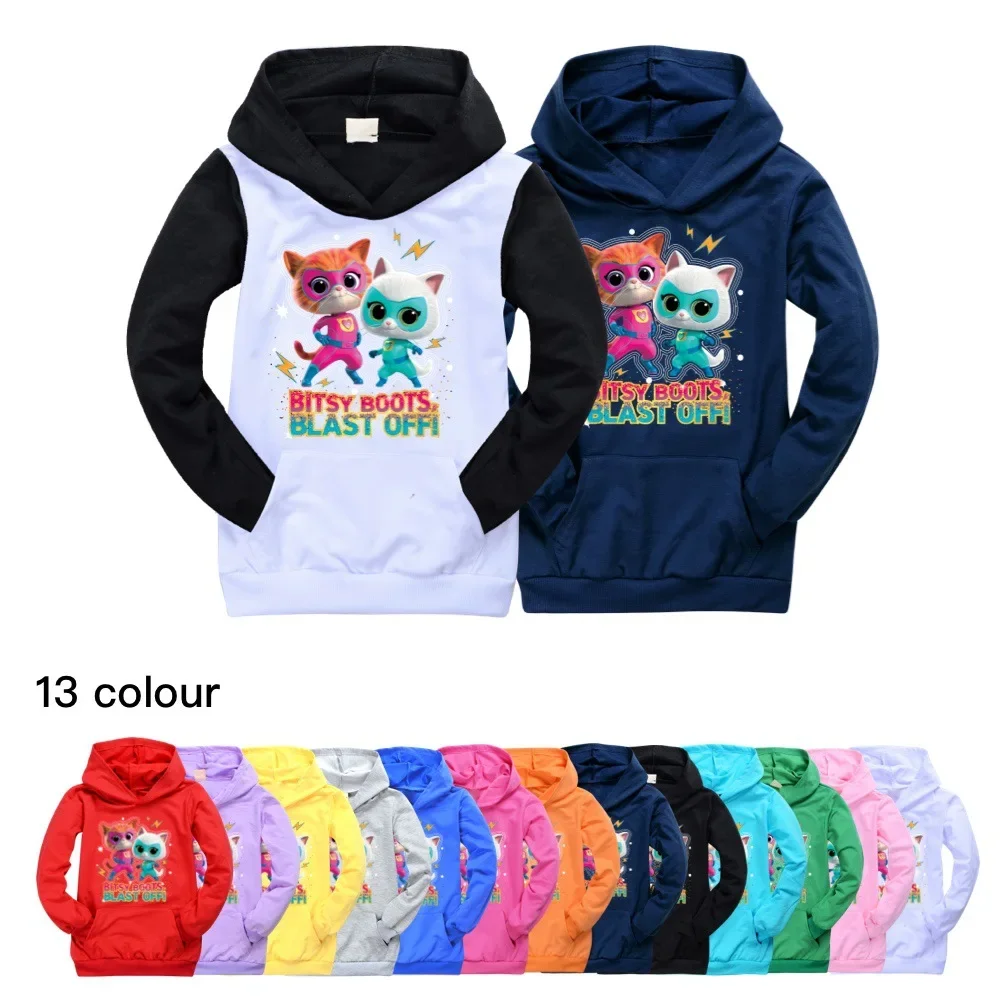 

Anime Superkitites Hoodie Kids Long Sleeve Coats Toddler Girls Super Cats Clothes Baby Boys Hoody Sweatshirt Children's Clothing