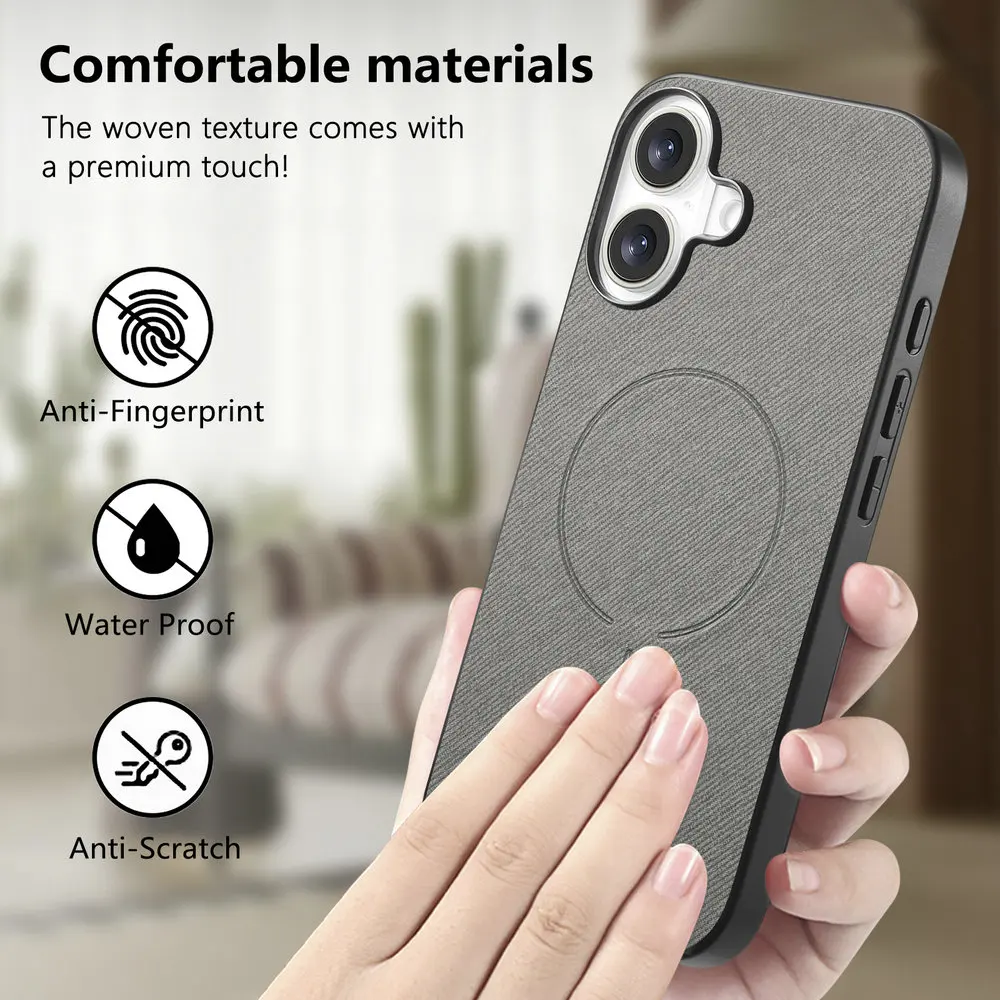 Luxury Leather Magnetic Back Case for Motorola Edge Series Smartphones