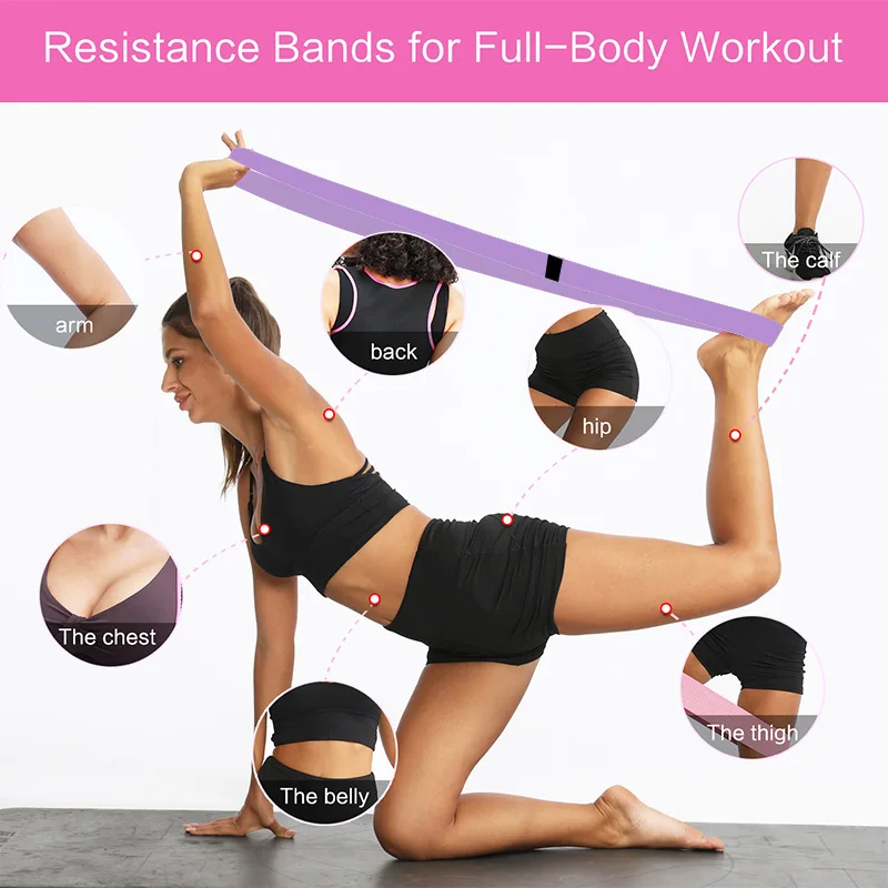 Long Resistance Loop Band for Full Body Exercise, Fitness Loop Circle, Unisex Yoga Elastic Bands, Workout Gym Equipment for Home