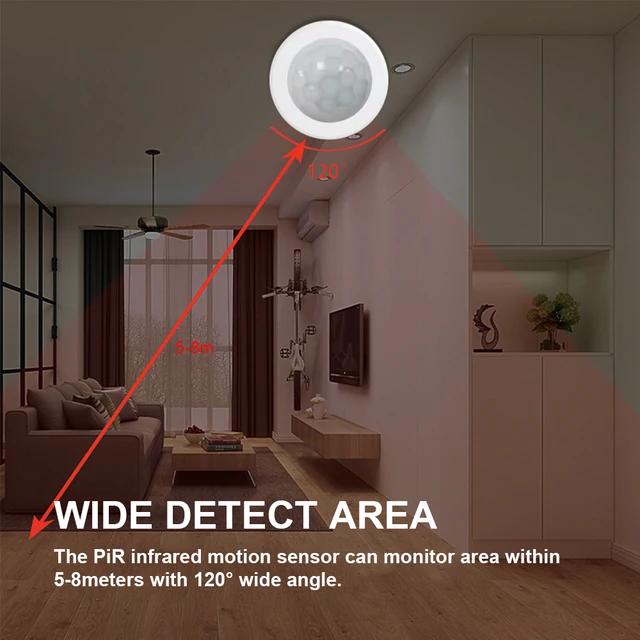 Motion Detector with PIR Infrared Human Body Movement Wireless Tuya APP Passive Infrared Security Burglar Alarm Sensor 4