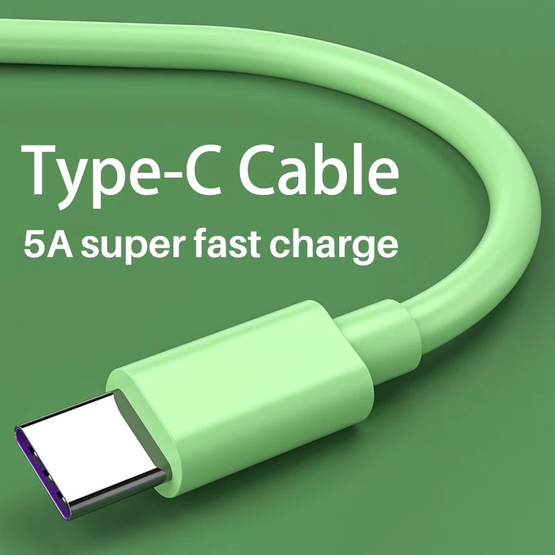 Silicone Mobile Phone Accessories Usb Cable Charger Silicone 5a Fast Charging Aliexpress